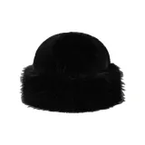 Круглая макушка монгольская шляпа - черная