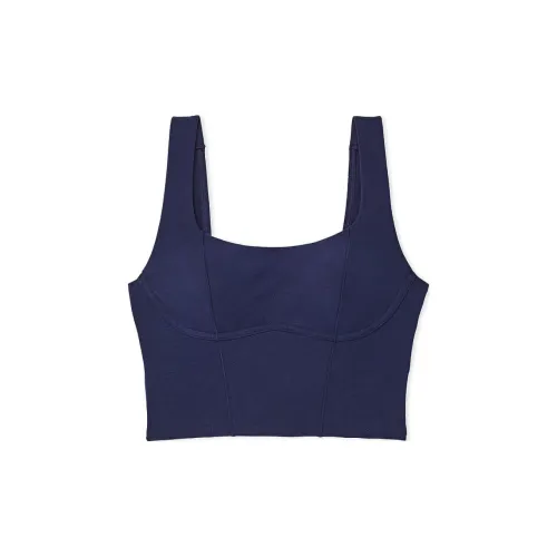 Victoria's Secret Розовый All Day Хлопок Scoop Longline Спортивный Бюстгальтер MN Бюстгальтер Женский Морской Синий