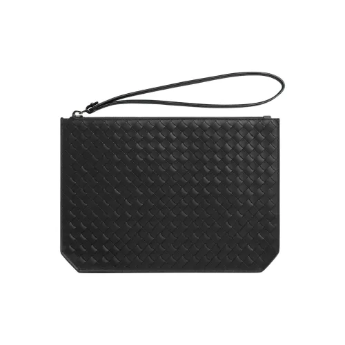 Bottega Veneta Телячья кожа Клатч Маленький Мужской Черный