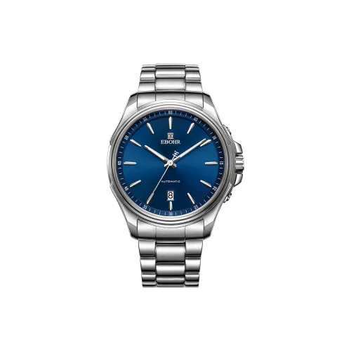 EBOHR Explorer Collection Механическое механическое устройство часы из нержавеющей стали ремешок мужские часы синий циферблат
