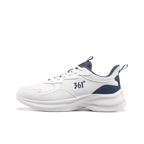 361° Slip-on Устойчивый к истиранию Легкий Низкий Топ Беговые кроссовки Мужские Белый Синий