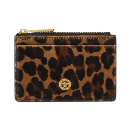 VERSACE MEDUSA BIGGIE серия Корова Шерсть Держатель для карт Мужской Леопардовый принт