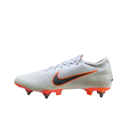 Nike Mercurial Vapor 12 SG Мягкая трава Противоскользящие футбольные бутсы Мужские Белые