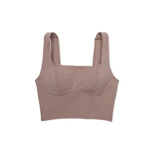 Victoria's Secret Розовый All Day Хлопок Scoop Longline Спортивный Бюстгальтер Iced Кофе Бюстгальтер Женские Кофе