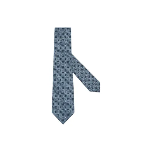 Zegna Шелковые галстуки из тутового шелка мужские светло-синие