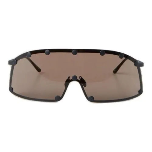 RICK OWENS совместный бренд RO Нержавеющая сталь Нерегулярная форма Солнцезащитные очки Унисекс Черный