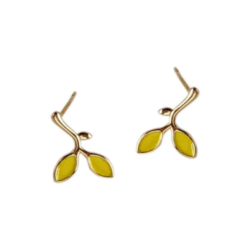 Floating Joy Медные капли Масло Серьги-гвоздики Женские