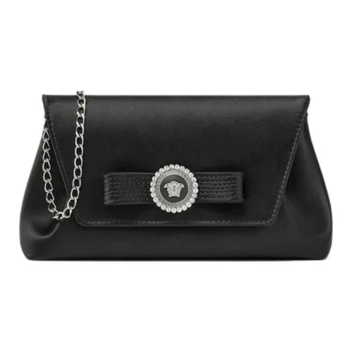 VERSACE Вискоза Одно плечо Через плечо Клатч Женский Черный Серебряный