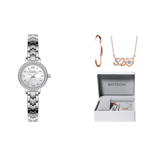 Bestdon Женские часы Компактный и Элегантный Серебряный Кварцевый механизм Нержавеющий стальной ремешок Часы