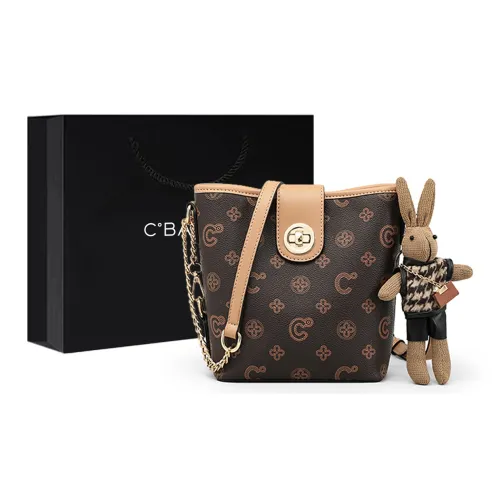 C°BANNER Сумка через плечо из синтетической кожи сумка на плечо ведрообразная сумка маленькая женская кофейного цвета