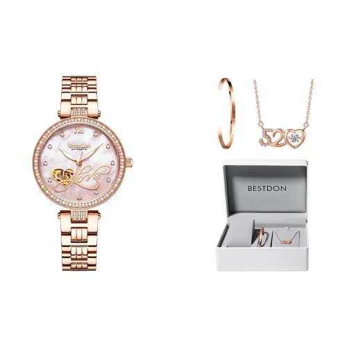 Bestdon Механический механизм нержавеющая сталь ремешок для часов женские часы жемчужная раковина цвет циферблат часов