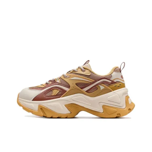 XTEP Противоскользящий устойчивый к истиранию низкий топ кэжуал женский желтая умбра бежевый