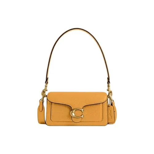 COACH Tabby Полированная кожа портативная сумка через плечо маленькая женская сумка горчично-желтый