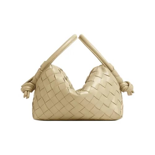 Bottega Veneta Loop Коровья кожа Сумка через плечо Сумка Маленькая Женская Светло-кремовый Конфетный