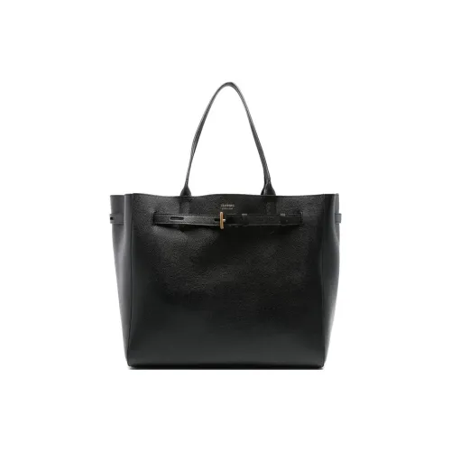 TF GRAIN LEATHER Тоут Сумка Сумка для покупок Сумка на плечо Сумка Большая Женская Черная