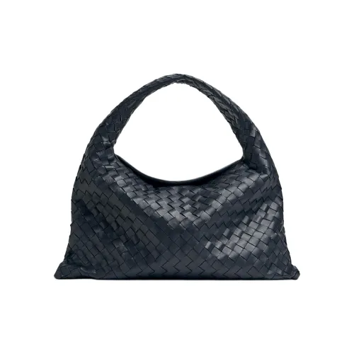 Bottega Veneta Кожа Одно Плечо Сумка Маленькая Женская Темный Тон Серый