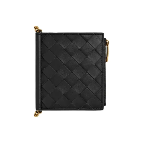 Bottega Veneta Solstice Телячья кожа Кошелек Маленький Женский Черный