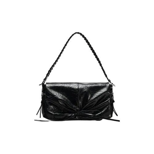 ZARA ПУ (полиуретан) Сумка через плечо Маленькая Женская Черная