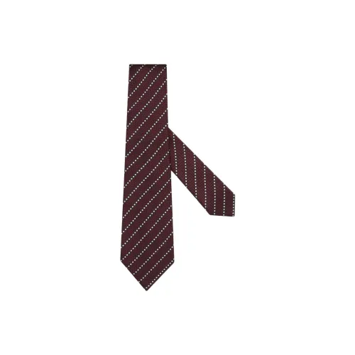 Zegna Шелковые галстуки из тутового шелка мужские бордовый