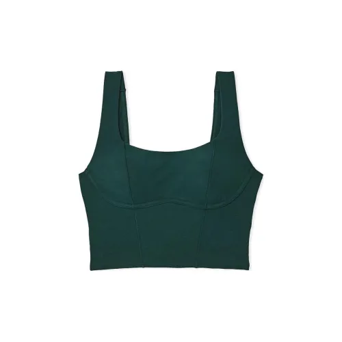 Victoria's Secret Розовый All Day Хлопок Scoop Longline Спортивный Бюстгальтер Deep Forest Бюстгальтер Женские Темно-зеленый