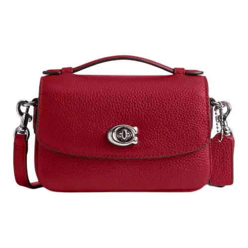 COACH Cassie Утонченная кожа с галечным эффектом сумка через плечо сумка женская рубин