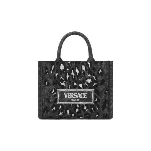 VERSACE Нейлоновая сумка-тоут сумка для покупок сумка через плечо маленькая сумка женская черная