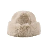 Круглая макушка монгольская шляпа - бежевый