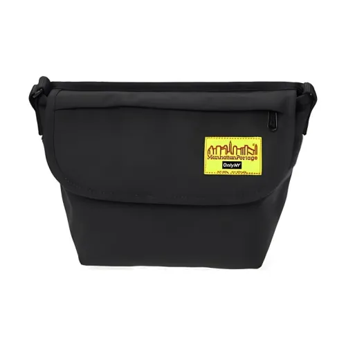 Manhattan Portage PVC с нейлоновым курьерским сумкой сумка через плечо стандартная унисекс черный