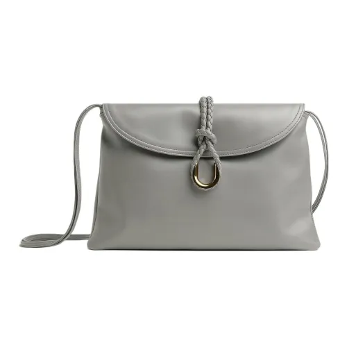 Bottega Veneta Сумка через плечо из коровьей кожи среднего размера женская серебряного цвета