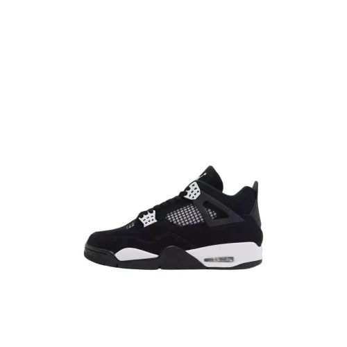 Jordan Air Джордан 4 Устойчивый к истиранию MID Топ Обувь для малышей Черный Infant And Toddler