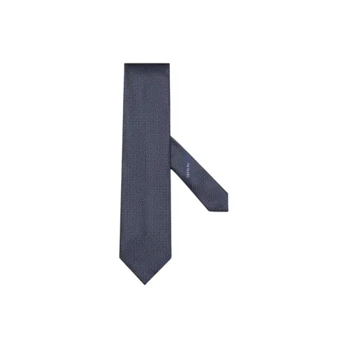 Zegna Тутовый шелк Полиэстер Волокно Галстуки Мужской Полночный синий