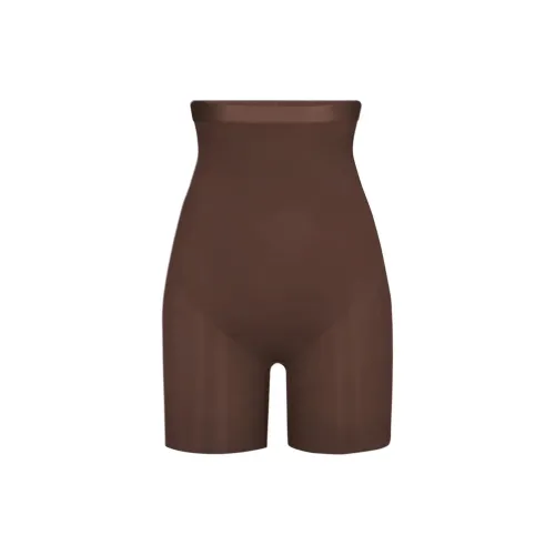 SKIMS SIMPLY BARE MID Бедро Короткий Корректирующее белье Низ Женские Эспрессо Темный кофейный Цвет