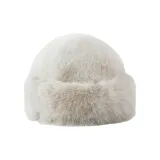 Круглая макушка монгольская шляпа - белая