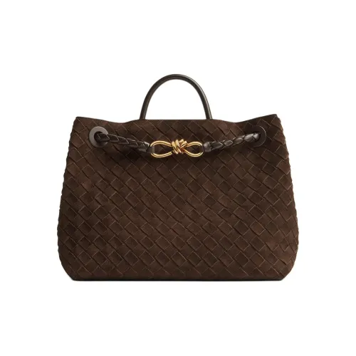 Bottega Veneta Andiamo series Замша Сумка через плечо Сумка Средний Женская Шоколадно-коричневый