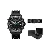 Чёрный стальной корпус - силиконовая лента