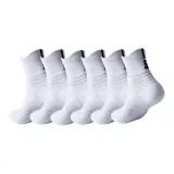 Носки SS01 Crew, упаковка из 6 пар (все белые).