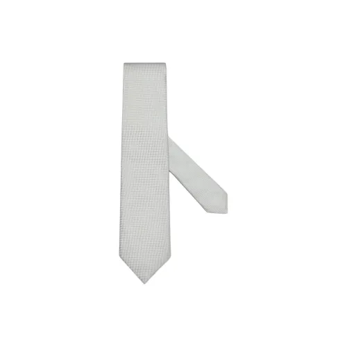 Zegna Тутовый шелк Полиэстер Волокно Галстуки Мужской Светло-серый