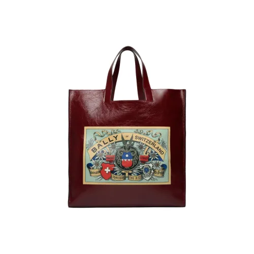 BALLY Телячья кожа Тоут Сумка Сумка для покупок Сумка Сумка через плечо Мужская Бордовая Красная