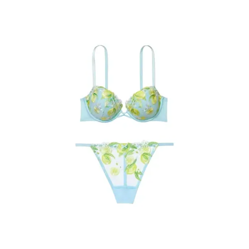 Victoria's Secret Комплект нижнего белья для женщин синий цветок