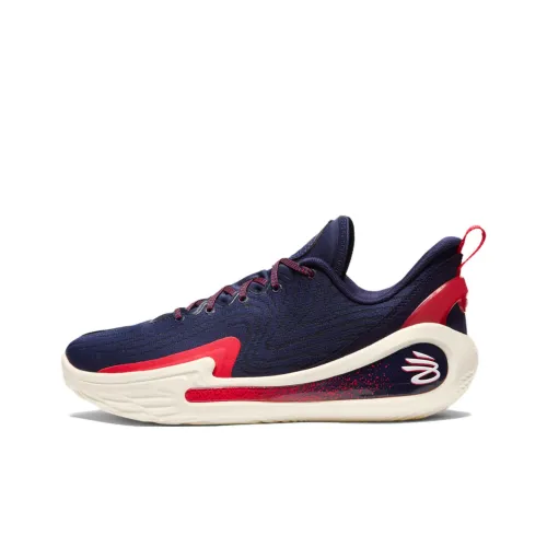 Under Armour Curry 12 Баскетбольные кроссовки Низкий топ Морской синий Унисекс