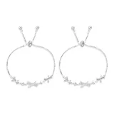 Браслет "Лучший друг" с искрящимся ромбом и бабочкой