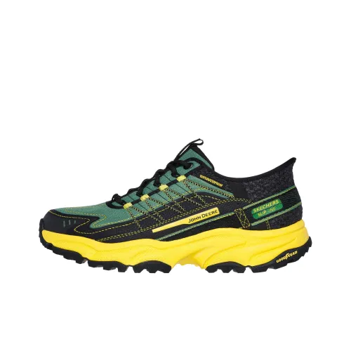 John Deere VIGOR AT Big Creek x Skechers Slip Ins Низкий топ Повседневная обувь Мужская Черный Зеленый Желтый