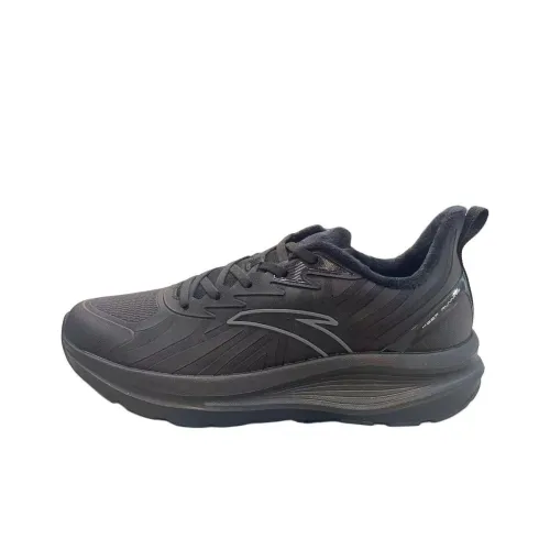 ANTA Cloud Journey Slip-resistant Abrasion-resistant Low Top Casual Running Shoes Men's Black Gray ANTA Cloud Journey Противоскользящий Устойчивый к истиранию Низкий Топ Повседневные Беговые Кроссовки Мужские Черный Серый