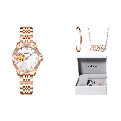 Bestdon Механический механизм нержавеющая сталь ремешок для часов женские часы жемчужная раковина цвет циферблат часов