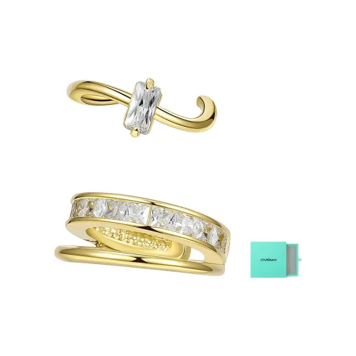 CAROMAY Сплав Нижняя заколка Серьги On Женские Шампанское золото