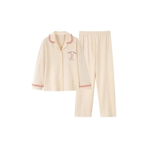 Song Qianya Пижамный комплект женский абрикосовый