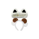 Кошка Ухо Набор [Белый Ободок + Резинка для волос]