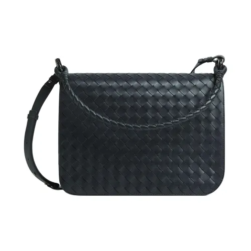 Bottega Veneta Сумка через плечо из коровьей кожи маленькая сумка для курьера мужской темно-серый оттенок