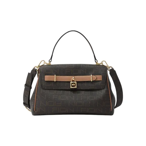 FION Холст Покрытие Сумка через плечо Сумка на плечо Сумка обычная Женская Кофейная и Верблюжая