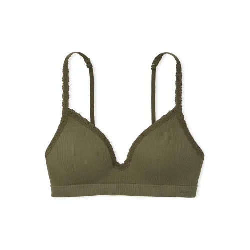 Victoria's Secret Розовый Bralettes Бюстгальтер Tops Бесшовный Push Up Беспроводной CNO Бюстгальтер Женский Оливковый